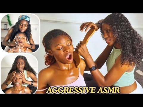 ASMR  ✨FAST AND AGGRESSIVE FACE HEAD AND EAR MASSAGE, FEET AND ARMPIT TICKLING FOR SLEEP