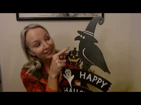 ASMR | My Halloween Decorations Show & Tell (Whisper)