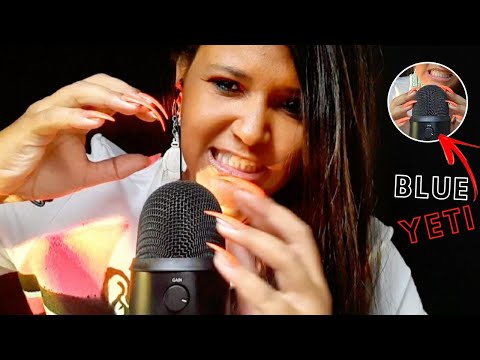 ARRANHANDO O MICROFONE⚡️ESSE ASMR É SÓ PARA OS FORTES ☛ FAST Tapping & Scratching no BLUE YETI