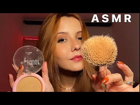 ASMR- VOU TE MAQUIAR COM SUA MAKE FAVORITA (som de chuva) | soninho garantido