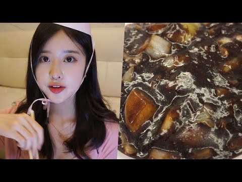 ASMR 자장면,탕수육 이팅사운드 🍲🥔black bean noodles, Sweet and sour pork eating show