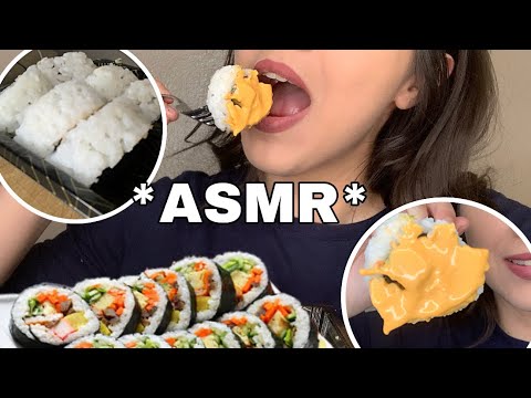 ASMR eating SUSHI - Food satisfying video