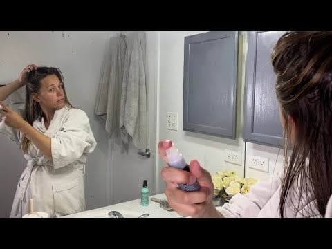 ASMR POV | Get Ready With Me Pt. 1 | Face Washing, Teeth & Hair Brushing Sounds, Hair prep