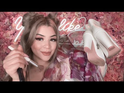 ASMR bestie gets you ready for a concert ✨hair brushing,makeup, & outfit