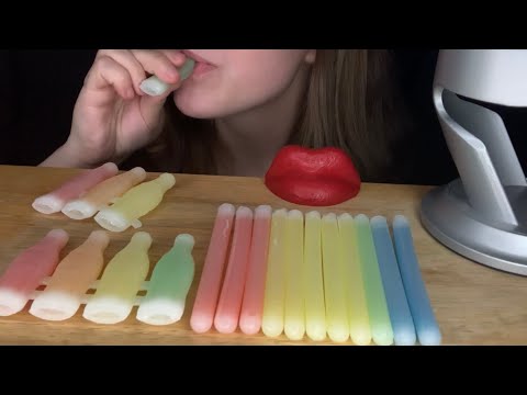 ASMR NIK-L-NIPS WAX BOTTLES & STICKS CANDY MUKBANG | EATING SOUNDS