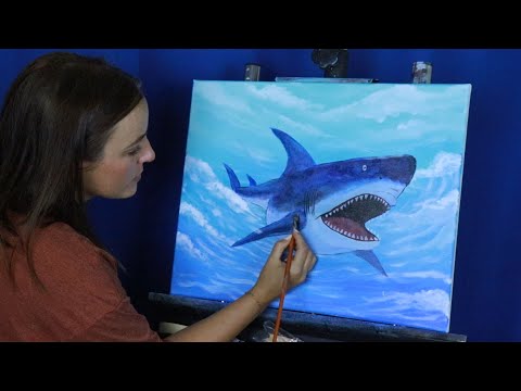 Painting ASMR | Painting an Intimidated but Nice Shark