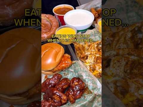 EATING WINGSTOP WHEN THIS HAPPENED... #shorts #viral #mukbang