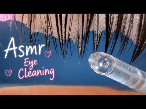 Asmr Eye Cleaning with Mouth Sounds 👀