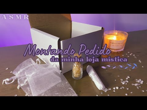 ASMR Montando pedido da minha loja | Sons relaxantes e voz baixinha 💜