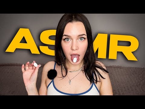 [4K USA ASMR] Crunchy Coconut & Candy 🍓 Real Mouth Sounds, Chewing & Sweet Triggers