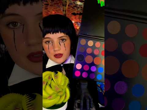 Wednesday Addams does your eye shadow… what color did you want? #makeup #wednesday #roleplay #asmr