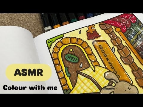 ASMR | Fall asleep whilst I colour *badly* (scribbles, whispers and more) 🌈🖍️