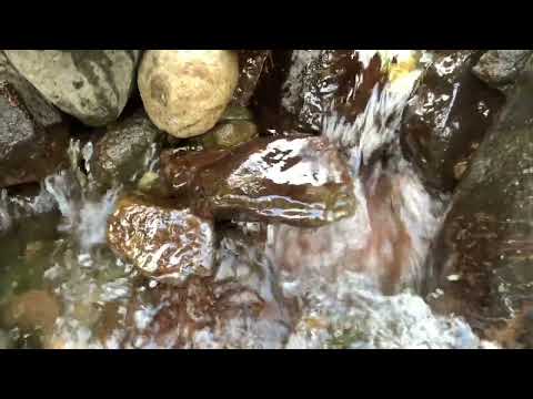 Public ASMR at waterfall | water sounds, tapping