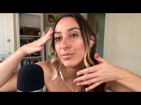 ASMR almost touching ♡ hand movements + mouth sounds