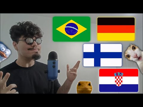 ASMR Whispering Animal Names in 4 Languages 🇧🇷🇫🇮🇩🇪🇭🇷 (Sleep & Learn)