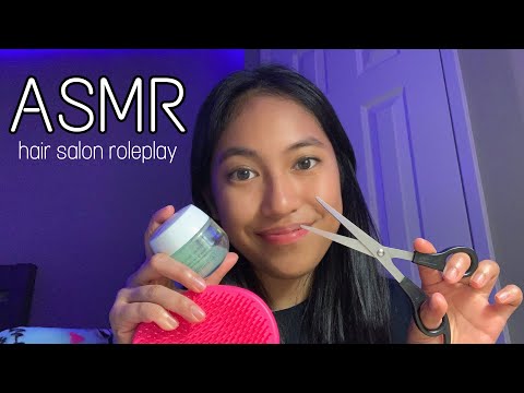 ASMR haircut ✂️ [personal attention, brushing, tapping, scissors, shampoo, etc]