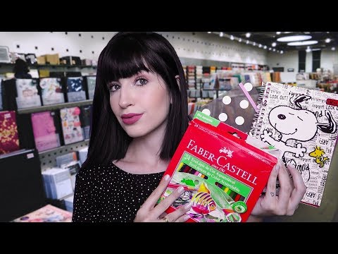 ASMR - Roleplay Papelaria: Comprando material escolar!