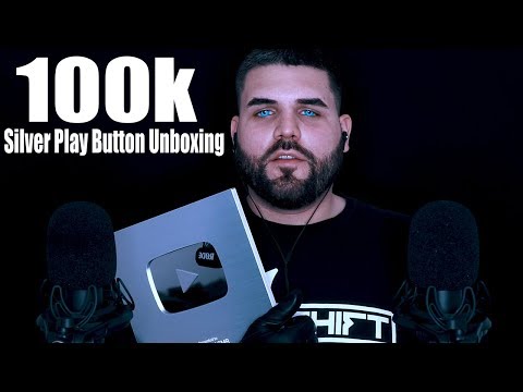 ASMR 100k Silver Play Button Unboxing