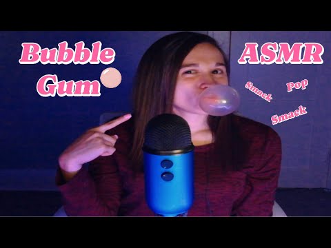 ASMR Bubble Gum Chewing/Blowing Bubbles (No Talking)