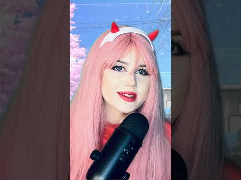 🌙 ASMR anime cosplay Zero Two 💗 relaxing video (full on my channel)