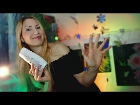 ASMR Best friend Roleplay 💗 Face Lotion, Lips 💋 Care & Braiding Your Hair 🥰
