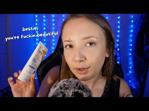 ASMR| BFF preps you for the beach *HYPING YOU UP since your self-esteem is low* ☀️
