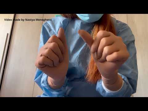 ASMR Nurse visists you at home wih latex surgical gloves