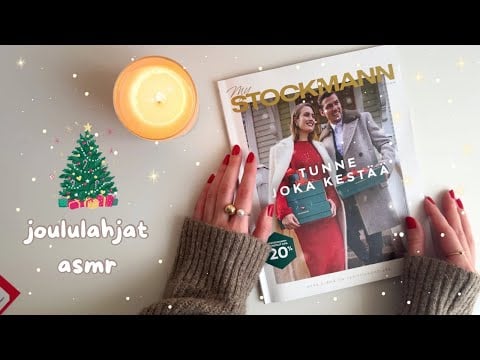 ASMR suomi | joululahjaideoita 2024, lehden selailua