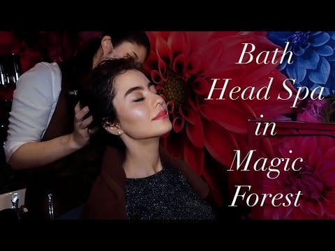 ASMR Bath Head Spa in Magic Forest in Ginza (Soft Spoken)