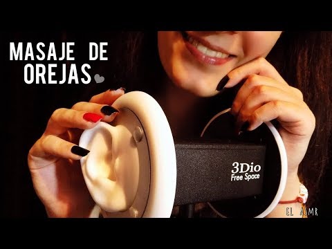 ♡ASMR español♡RELAJANTE MASAJE DE OREJAS con Aceite *Roleplay* (Suave e Intenso)|Ear massage