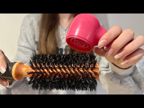 ASMR styling your hair! Blow drying | Hair brushing | combing | Lo-fi | imaginary hair