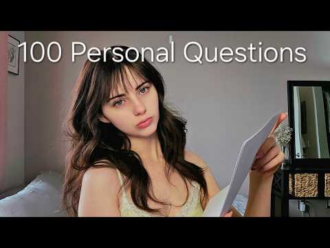 ASMR 100 Personal Questions | Soft Spoken | Personal Attention |