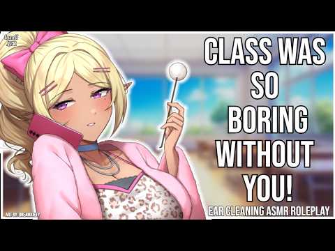 3DIO ASMR | Popular Classmate Cleans your Ears Instead of Studying📚🩷  | Valley Girl Sleep Aid