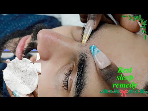 ASMR Gentle UNIBROW Tweezing for sleep 😴