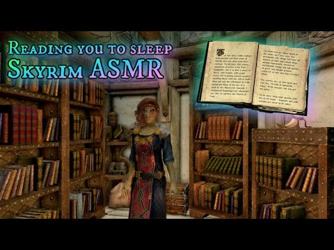 Skyrim ASMR 📚 Reading you stories from The Elder Scrolls 😴 Ear to ear ✨ Page turning ✨ Music