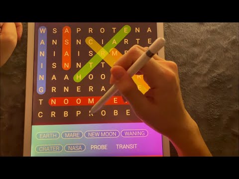 iPad ASMR - Astronomy WORDSEARCH - Clicky Whispering