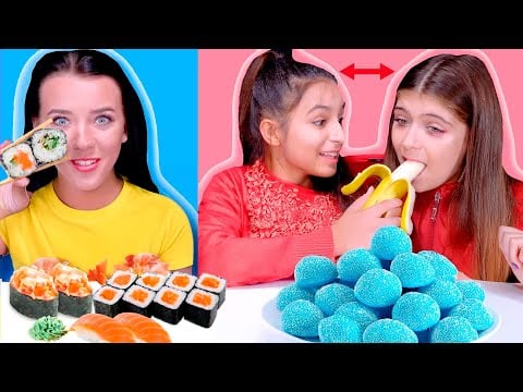 ASMR Food Challenge | Candy Race With Closed Eyes Compilation