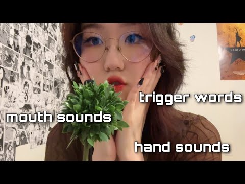 ASMR | Mouth Sounds, Trigger Words & Tingly Whispers 🤤✨(w/ hand sounds & visuals)