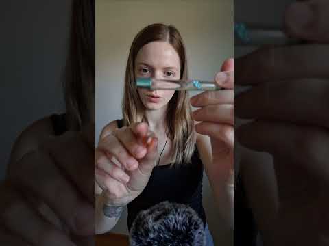 ASMR brushing your face - personal attention with tongue clicking #shorts  #asmr #brushing