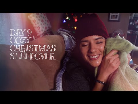 ASMR CHRISTMAS SLEEPOVER | DAY 9 - TWELVE DAYS OF CHRISTMAS | GIFT EXCHANGE, MOVIE NIGHT, AND CIDER