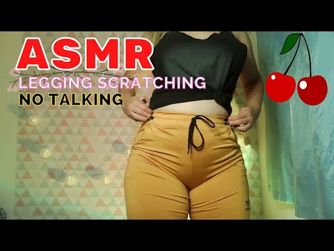 ASMR | scratching my yellow leggings