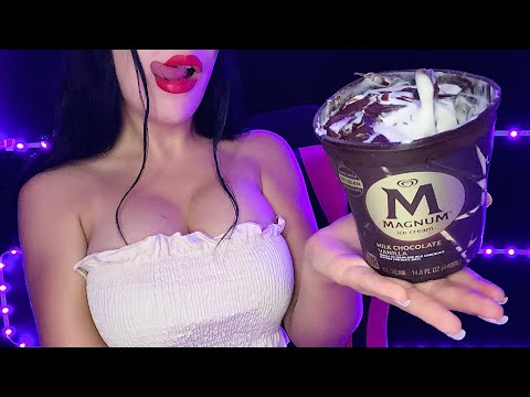 ASMR COMIENDO HELADO MAGNUM🍦