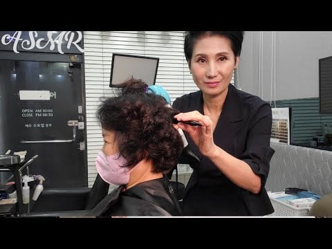 미용실 ASMR  겨울철 모발관리 (케라틴 단백질+왁싱)   Winter hair care (keratin protein + waxing)Korean hair salon