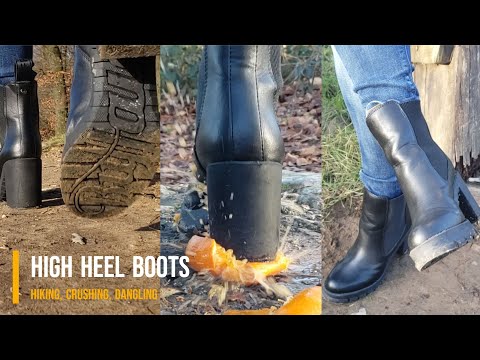 Hiking in High Heel Boots - Bonus: Crushing and Shoe Dangling Part #heels #crush