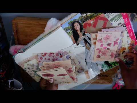 Junk Scrapbooking Art Journaling ASMR Chewing Gum Sounds