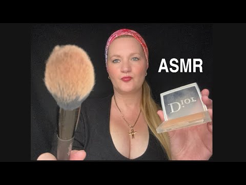 ASMR Doing your Makeup Mouth Sounds & Visual Triggers - Face Brushing, Personal Attention, Roleplay