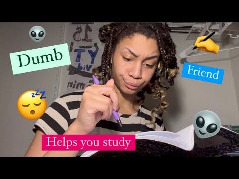 ASMR - Dumb Friend and Alien Help you Study (Lila)