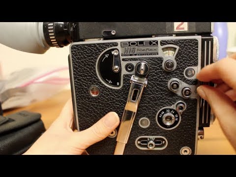 Bolex 16 mm Film Camera Triggers (ASMR-Clicking, buttons, scratching)