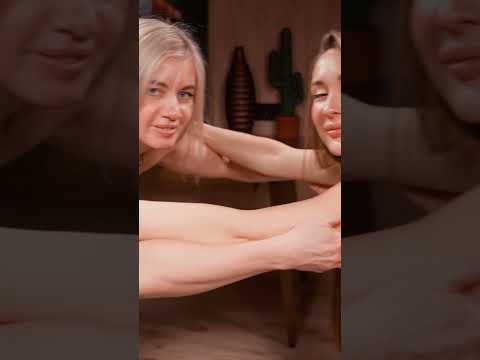 Two girls turn stretching and fitness into a fun partner routine #stretching