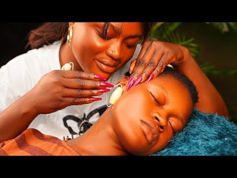 ASMR ✨DETAILED Ear Cleaning, long  nails scalp scratching For Deep Sleep. Whisper and gum.